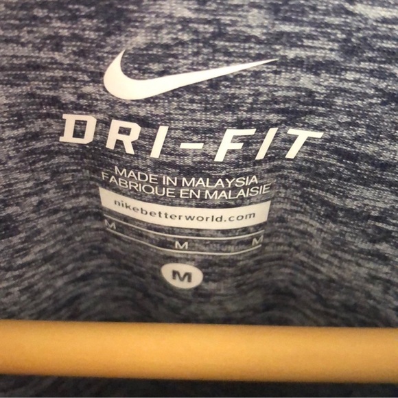 NWOT NIKE BLUE HEATHERED QUARTER ZIP - Picture 2 of 2